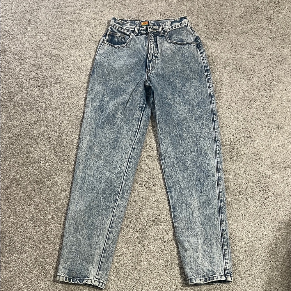 Vintage Calvin Klein Made in USA Acid Wash Jeans Juniors 9/10 High Rise Denim